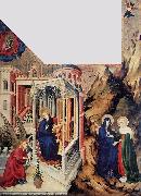 BROEDERLAM, Melchior The Annunciation and the Visitation d painting